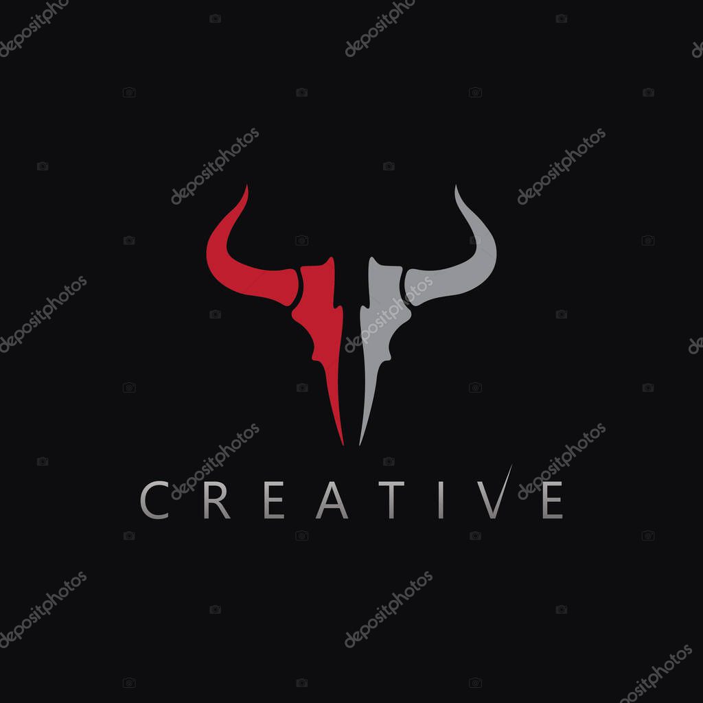 Geometric horn logo mark for adventure, wild spirit, and freedom inspired brand identity