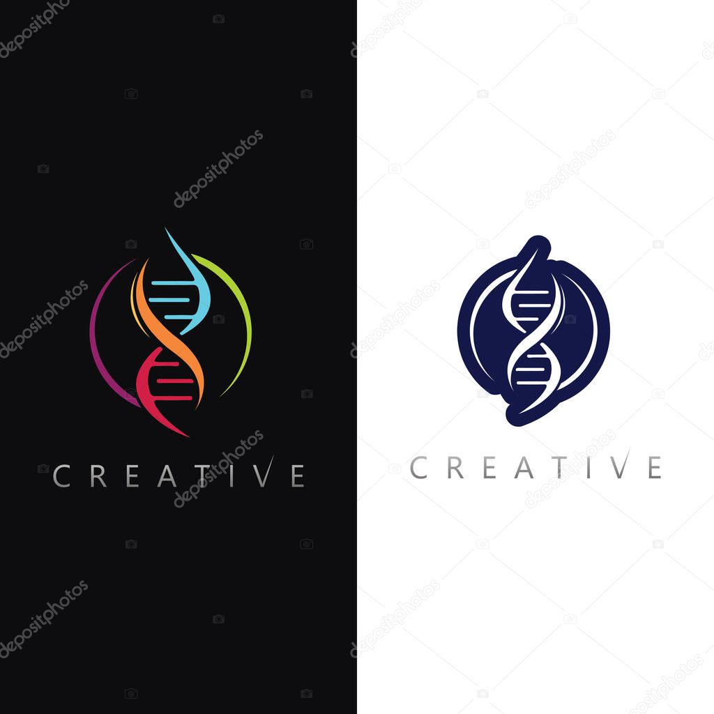 DNA Structure Logo Design for Modern Medical Companies and Biotechnology Agencies