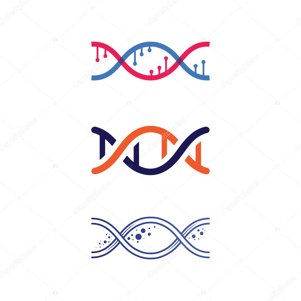 DNA Helix Logo Concept Expressing Precision Science and Biomedical Development