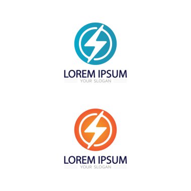 Enerji Yıldırımı Sembol Logosu Endüstriyel Marka Uygulamaları için Yüksek Güç Gücü temsil ediyor