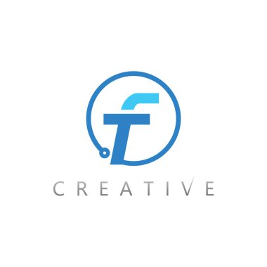 Üst Düzey Görsel Kurumsal Biçimli Profesyonel Kalın Harf F Logosu Tasarımı