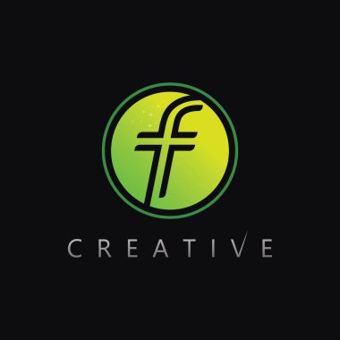 Yaratıcı Markalaşma İçin Modern Canlı Cazibeli F Simgesi Gradyan