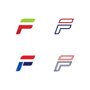 Zarif Akan Harf F Logosu Yaratıcı Sanatsal İş Kimliği İçin Tasarlanmış Sembol