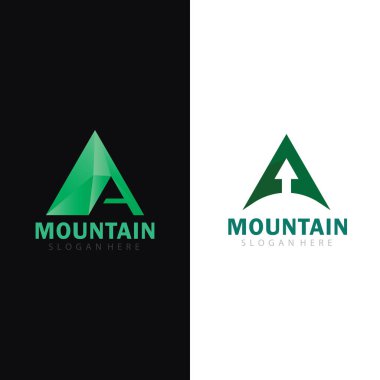 Majestic Mountain Ridge Vektör Simgesi Seyahat Şirketi Markalaşma ve Pazarlama İçin Mükemmel