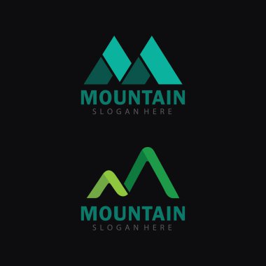 Yaratıcı Açık Hava Yaşam Tarzı Markası Kimliği için Şık Dağ Sembol Logo Vektörü Simgesi Simgesi Simgesi