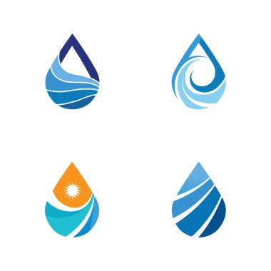 Su Sıçrama Dalgası Logosu Aqua Park Eğlence ve Aile Eğlencesi Tasarımı