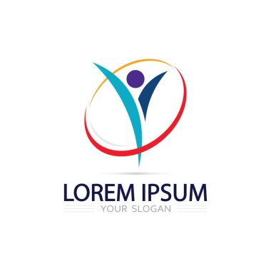 Modern insan logo ikonu vektör tasarımı asgari soyut karakter sembolü ticari markalaşma