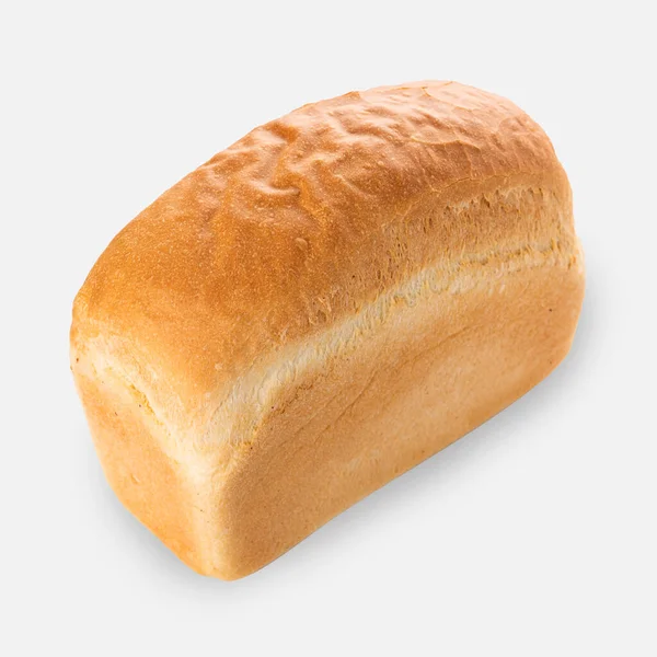 Färskt Bröd Vit Bakgrund — Stockfoto
