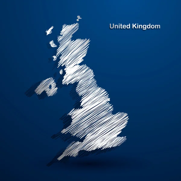 İngiltere harita — Stok Vektör
