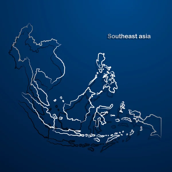 Vector mapa ASEAN — Vector de stock