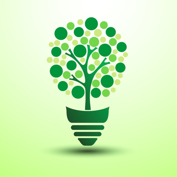 Зеленый вектор идеи
