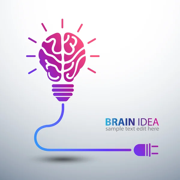 Cerebro idea vector — Vector de stock