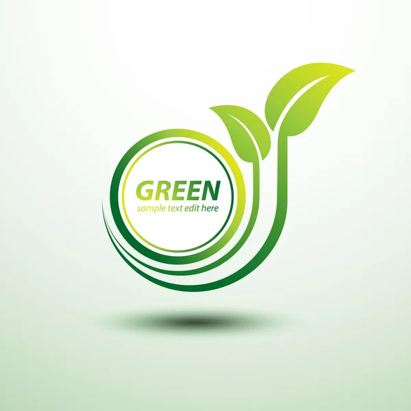 Green labels concept — Stock Vector