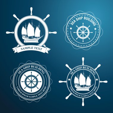 Deniz etiket vektör