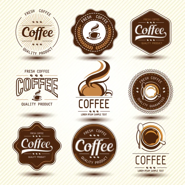 Coffee label vector — Stock Vector