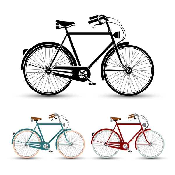 Ensemble de vélos vecteur — Image vectorielle