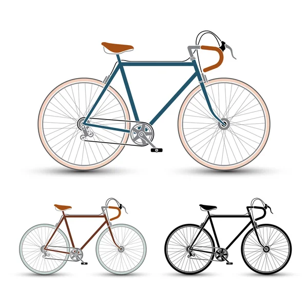 Ensemble de vélos vecteur — Image vectorielle