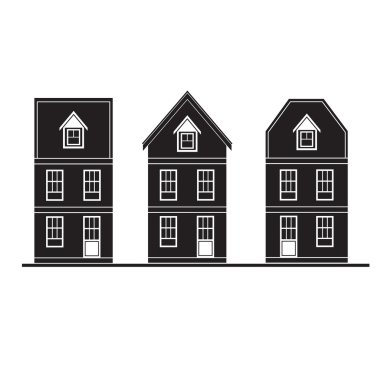  evleri düz vektör