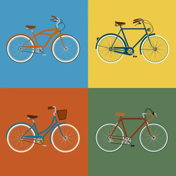 Vélos de style vintage — Image vectorielle