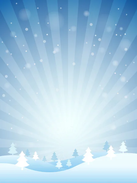 Paysage d'hiver fond — Image vectorielle