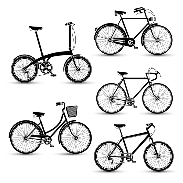 Silhueta Ícone de bicicletas — Vetor de Stock