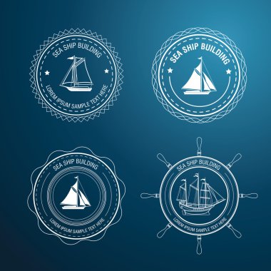 Deniz etiket vektör