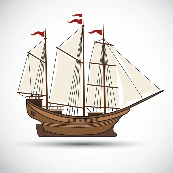 Sailing ships Vector — Stock Vector