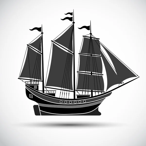 Sailing ships Vector — Stock Vector