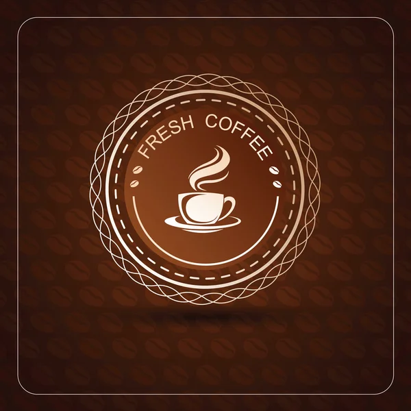 Kaffee-Etikettenvektor — Stockvektor