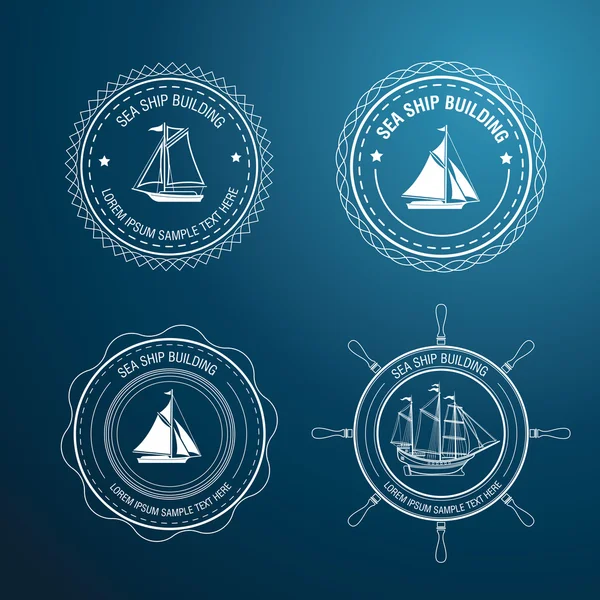 Deniz etiket vektör