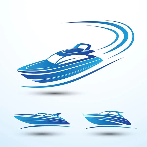 Speed boat vector — Stock Vector