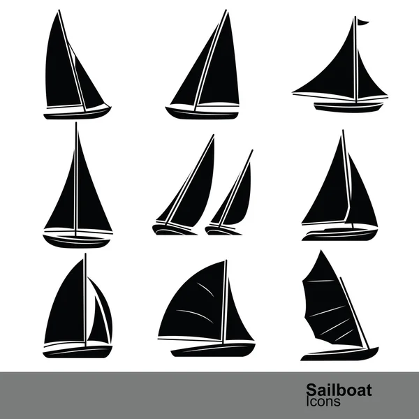 Vettore icona barca a vela — Vettoriale Stock