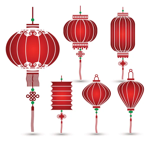 Lanterne chinoise symbole — Image vectorielle