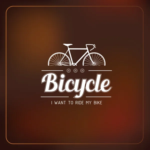 Fietsen symbool vector — Stockvector