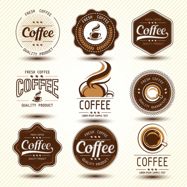 Kahve etiket vektör — Stok Vektör