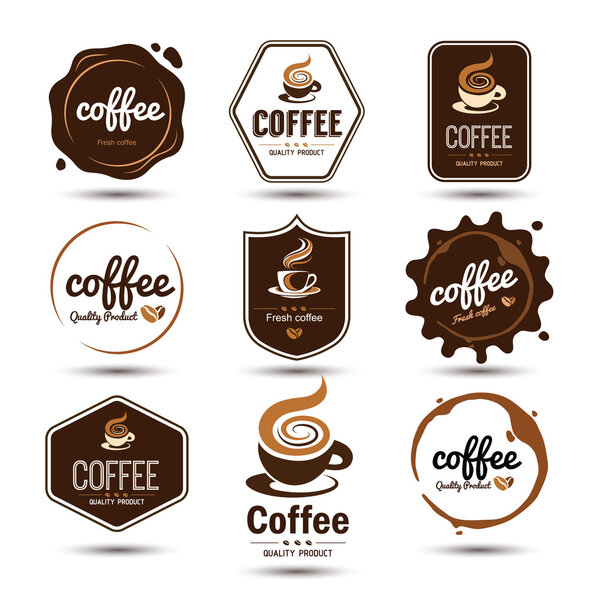 coffee label vector