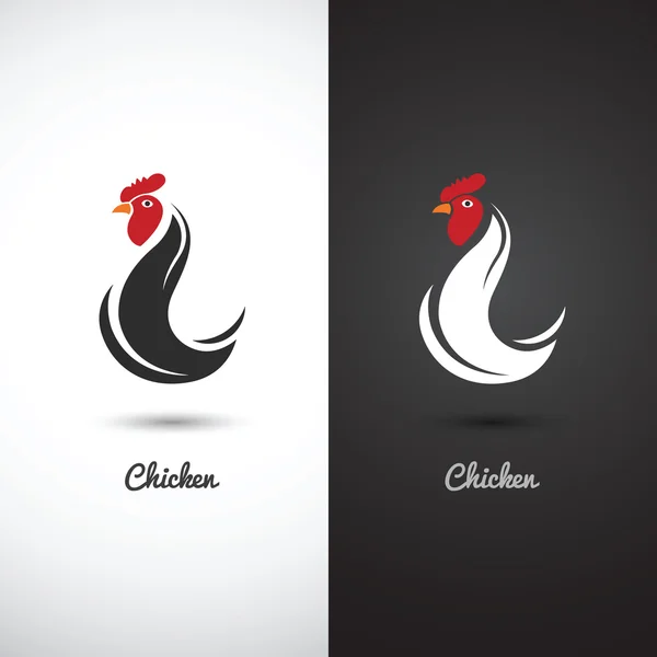 Chicken and cock ,Rooster vector — Stock Vector