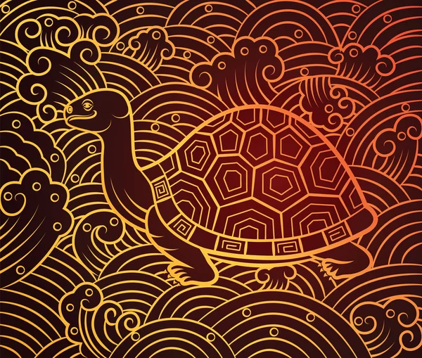 Китайський черепаха вектор — стоковий вектор