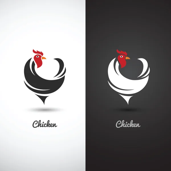 Chicken symbol icon — Stock Vector