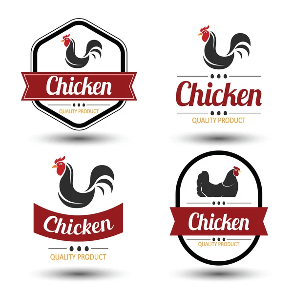 Vetor de etiqueta de frango — Vetor de Stock
