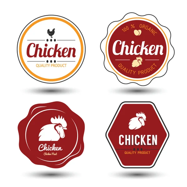 Etiqueta de pollo vector — Archivo Imágenes Vectoriales