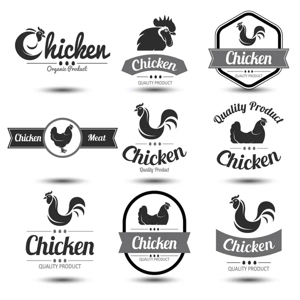 Kurczaka etykieta wektor — Wektor stockowy