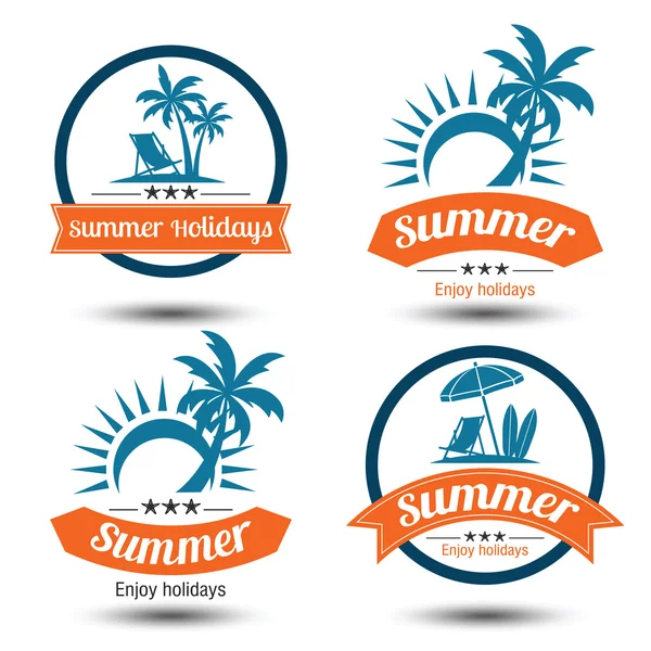 Summer emblem vector — Stock Vector