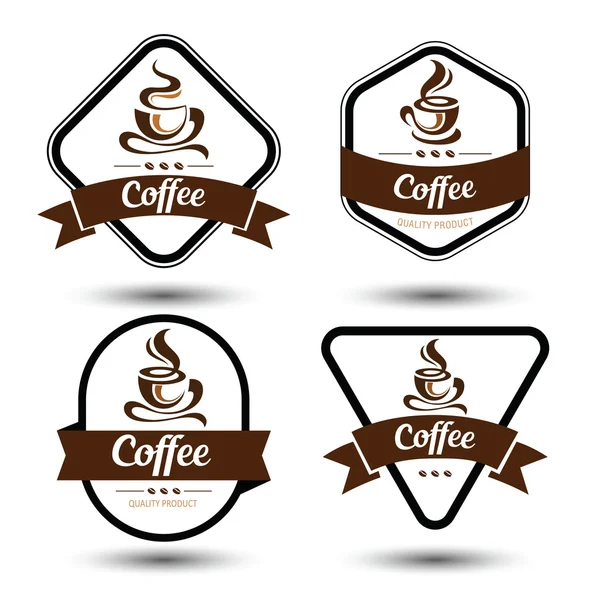 咖啡标签矢量 — 图库矢量图片