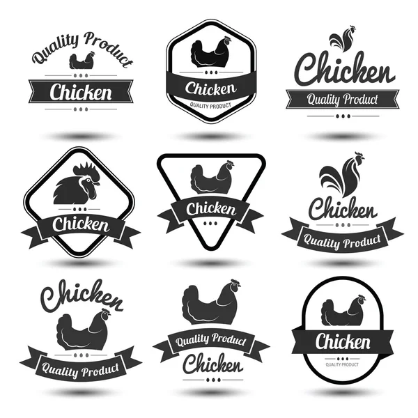 Κοτόπουλο ετικέτα διάνυσμα — Διανυσματικό Αρχείο