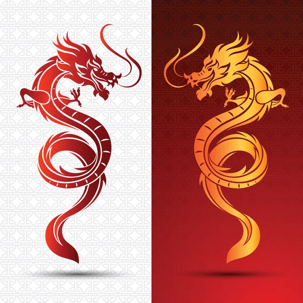 Dragon chinois vecteur — Image vectorielle