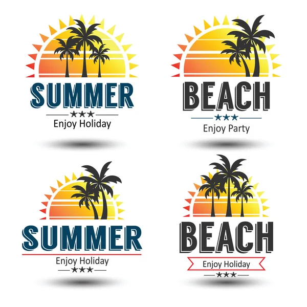 Summer emblem vector — Stock Vector