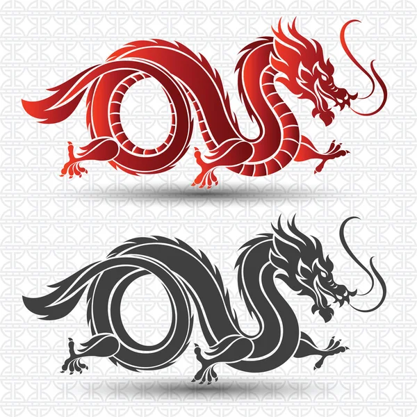 Dragon chinois vecteur — Image vectorielle