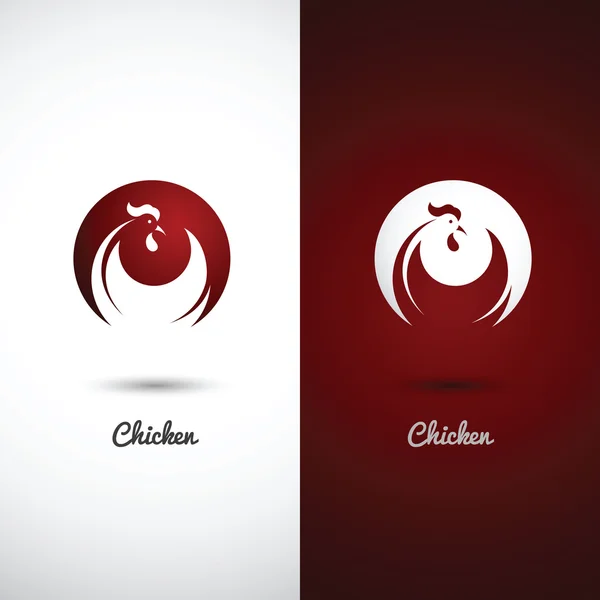 Icono de símbolo de pollo — Vector de stock