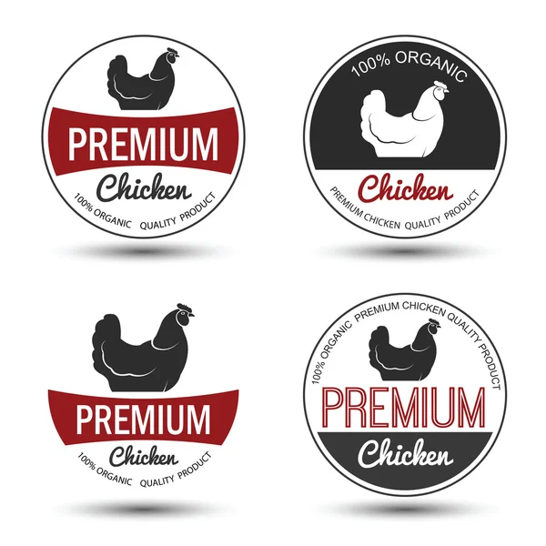 Chicken label vector — Stock Vector